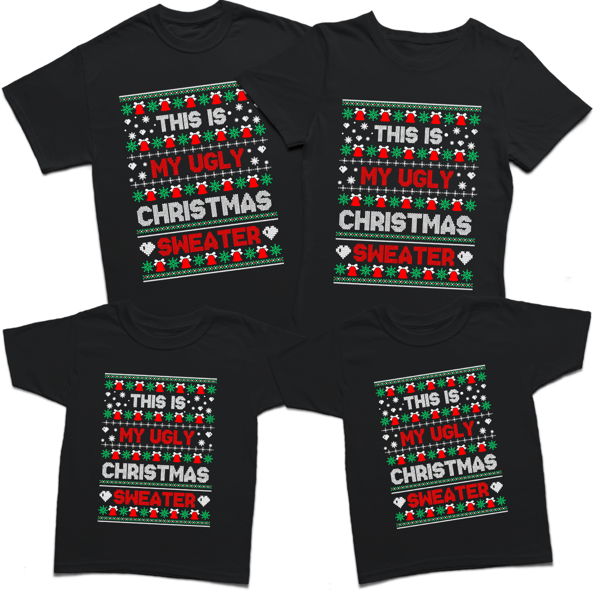 Funny Mr Mrs Grandpa Mom Mini Brother Cute Elf Family Matching Christmas T-Shirt