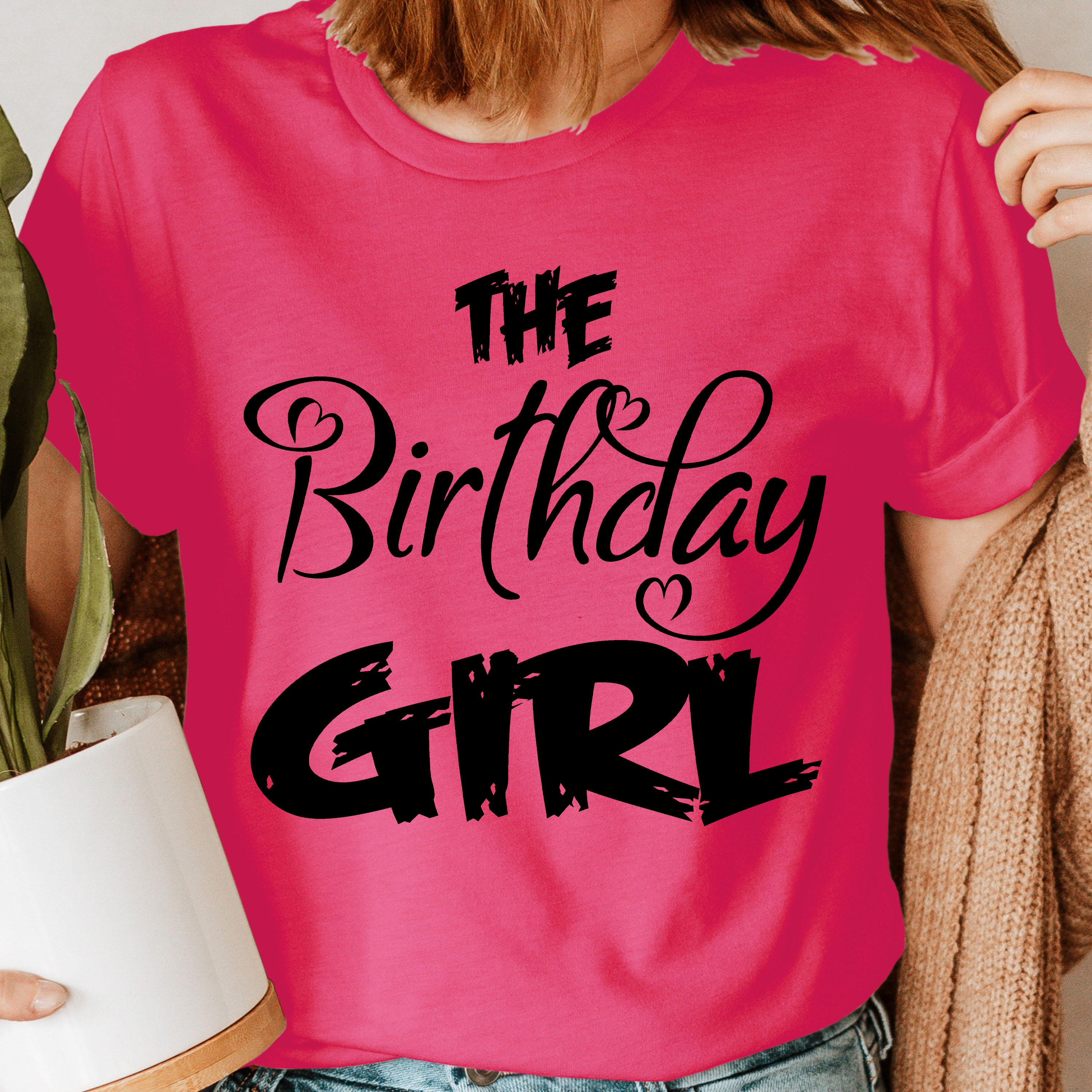 Birthday Girl Queen Squad Entourage Gift For Her Funny Womens T-Shirts Top #NED